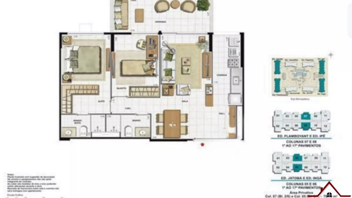 Apartamento Cidade Jardim - Reserva Jardim 2 quartos NBI529CJRJ 16-6
