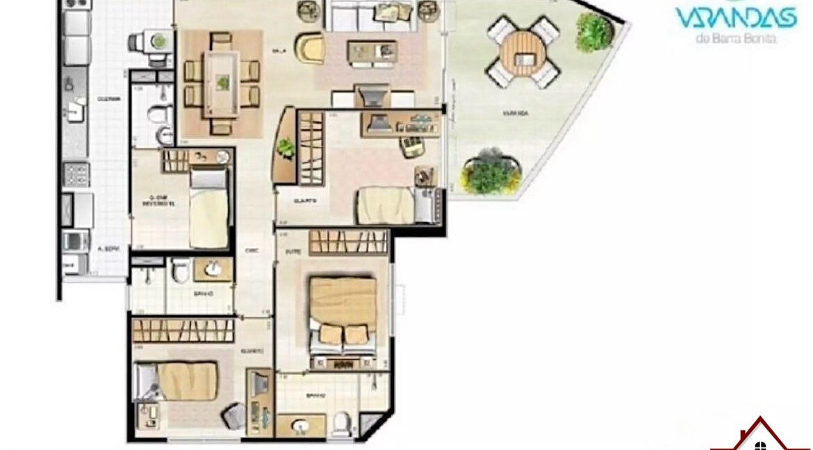 Apartamento Recreio - Varandas de Barra Bonita 3 quartos NBI484VBB 22