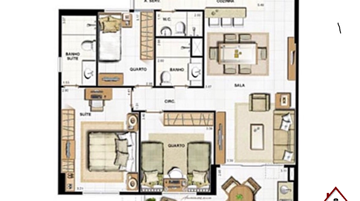 Apartamento Cidade Jardim - Reserva do Parque 3 quartos NBI594CJRP 24