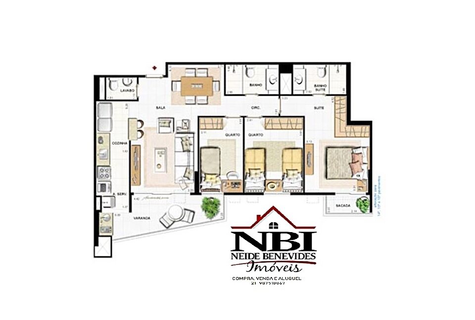 Apartamento Cidade Jardim - Reserva do Parque 3 quartos NBI391CJRP 17