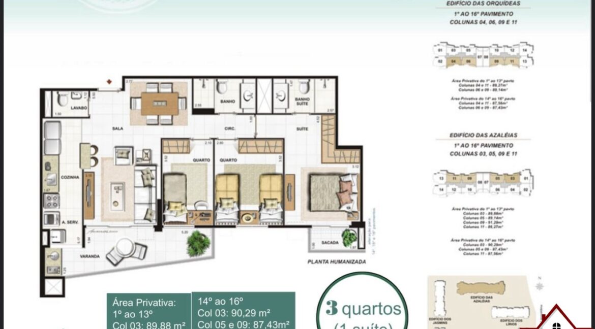Apartamento Cidade Jardim - Reserva do Parque 3 quartos NBI391CJRP 18-13
