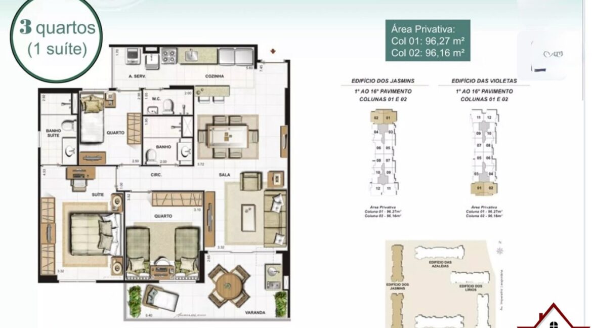 Apartamento Cidade Jardim - Reserva do Parque 3 quartos NBI612CJRP 18