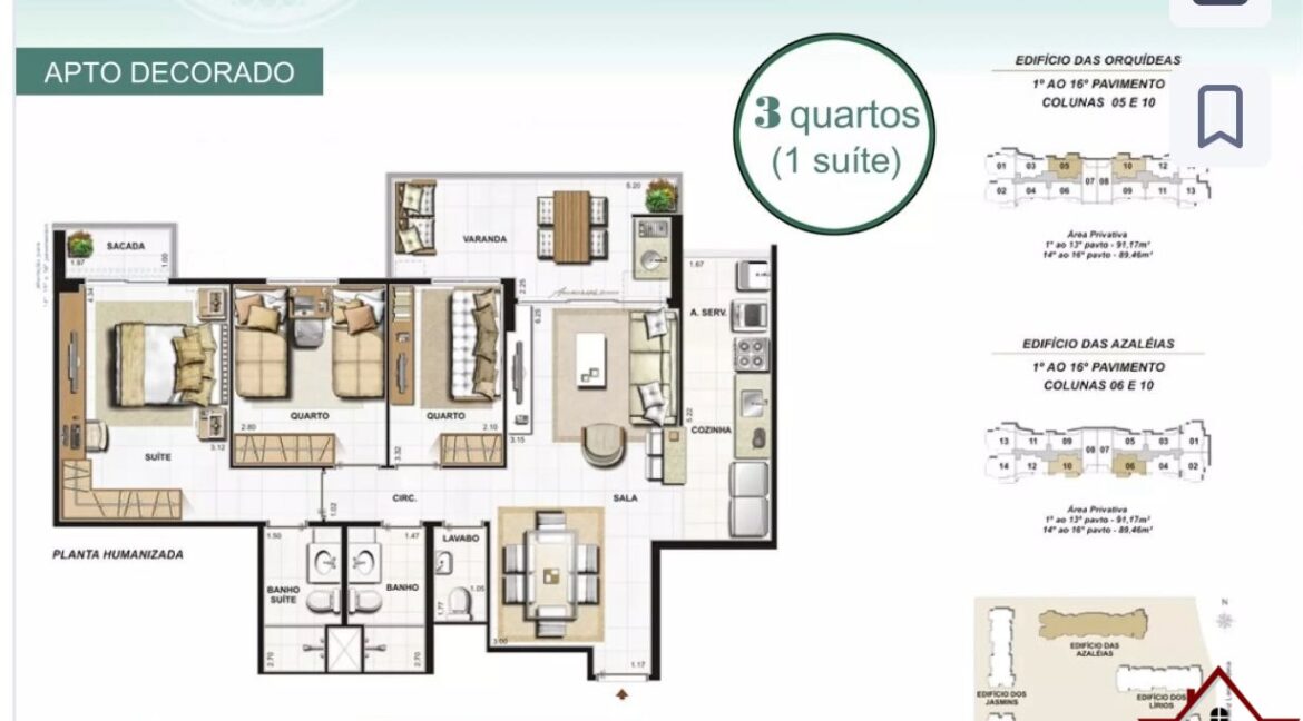 Apartamento Cidade Jardim - Reserva do Parque 3 quartos NBI224CJRP 21