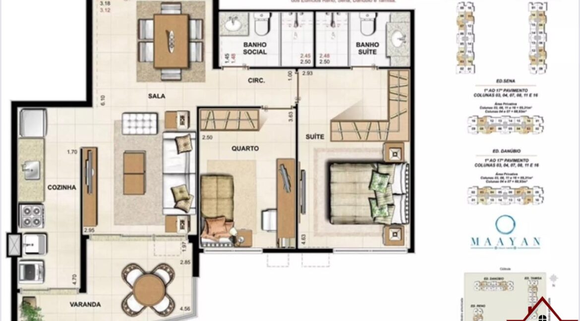 Apartamento Cidade Jardim - Maayan 2 quartos NBI624CJM 14