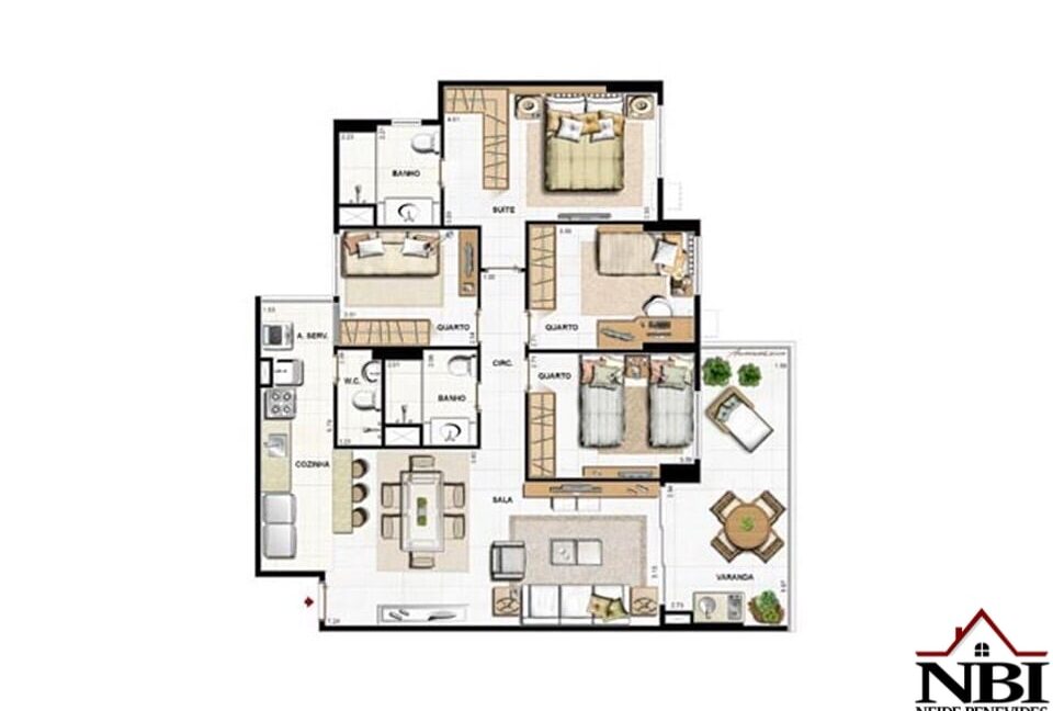 Apartamento Cidade Jardim - Reserva do Parque 4 quartos NBI273CJRP 29