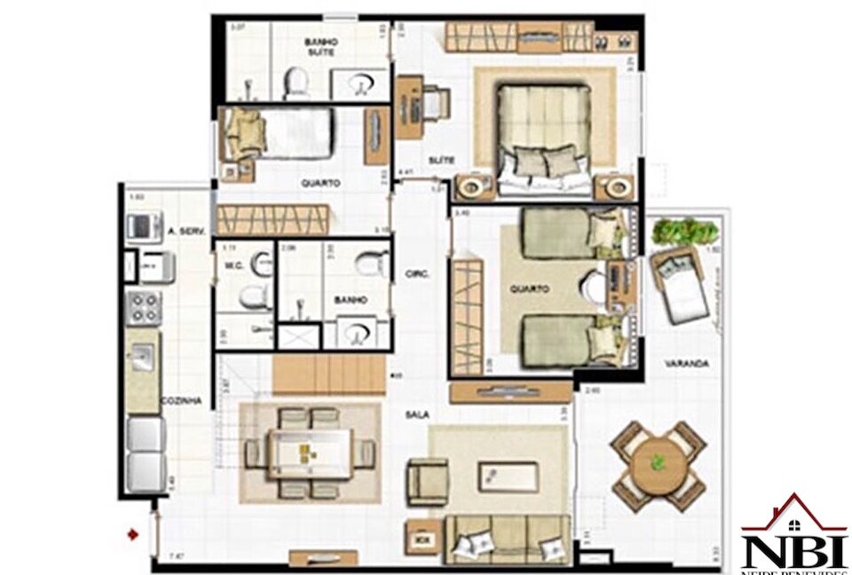 Cobertura Cidade Jardim - Reserva do Parque 3 quartos NBI017CJRP 31