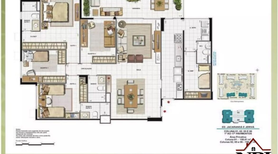 Apartamento Cidade Jardim - Reserva Jardim 4 quartos NBI641CJRJ 35