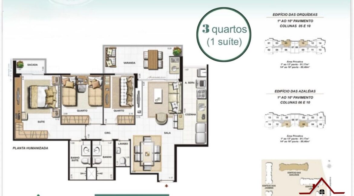 Apartamento Cidade Jardim - Reserva do Parque 3 quartos NBI642CJRP 20