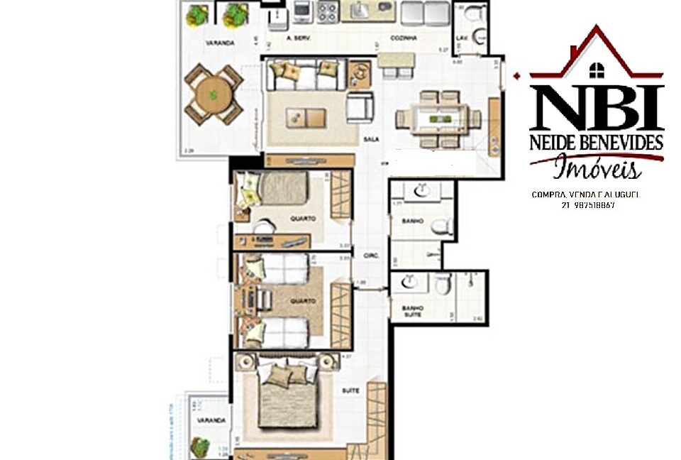 Apartamento Cidade Jardim - Reserva do Parque 3 quartos NBI486CJRP 19
