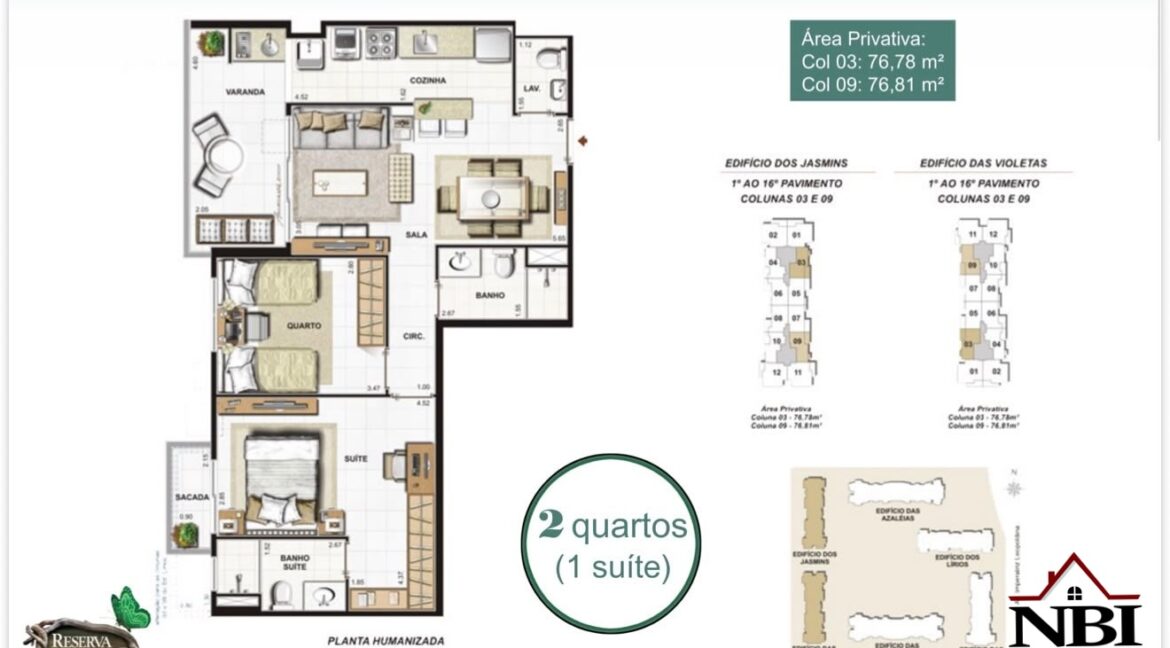Apartamento Cidade Jardim - Reserva do Parque 2 quartos NBI653CJRP 20